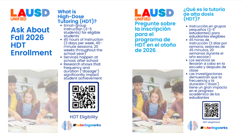 Tutoring Flyer in English & Spanish