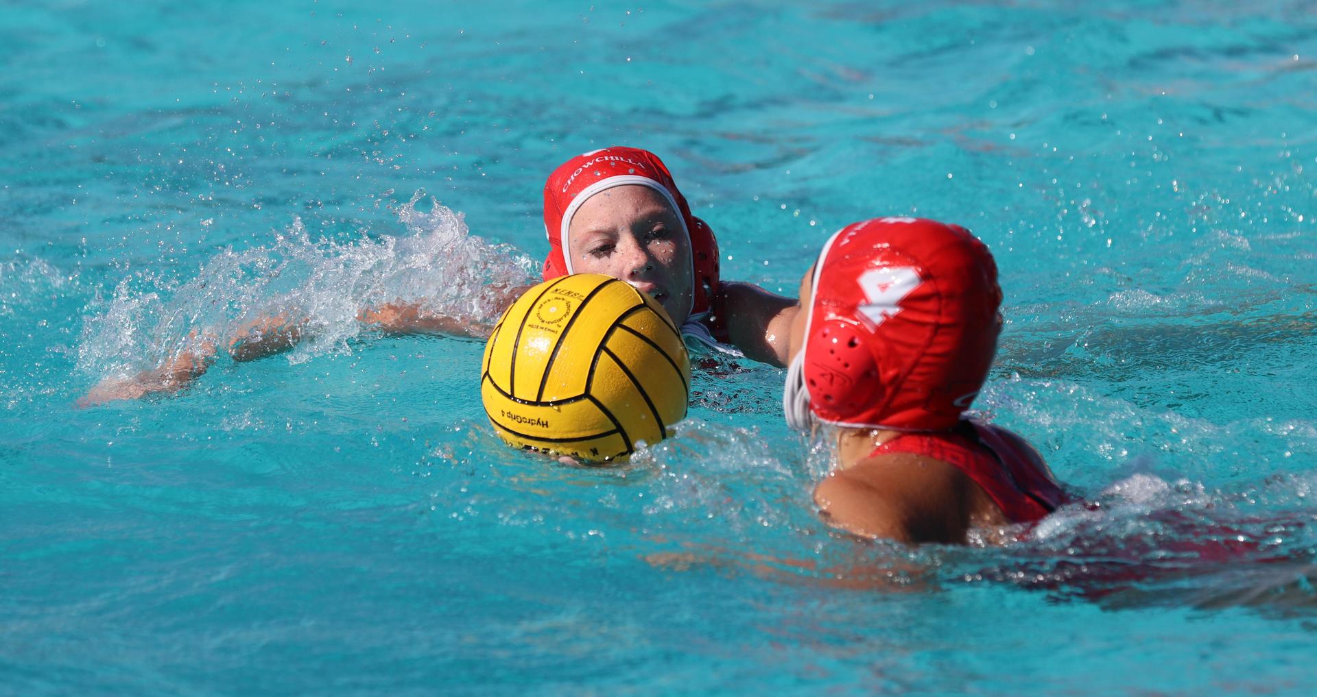 girls playing water polo against Hoover