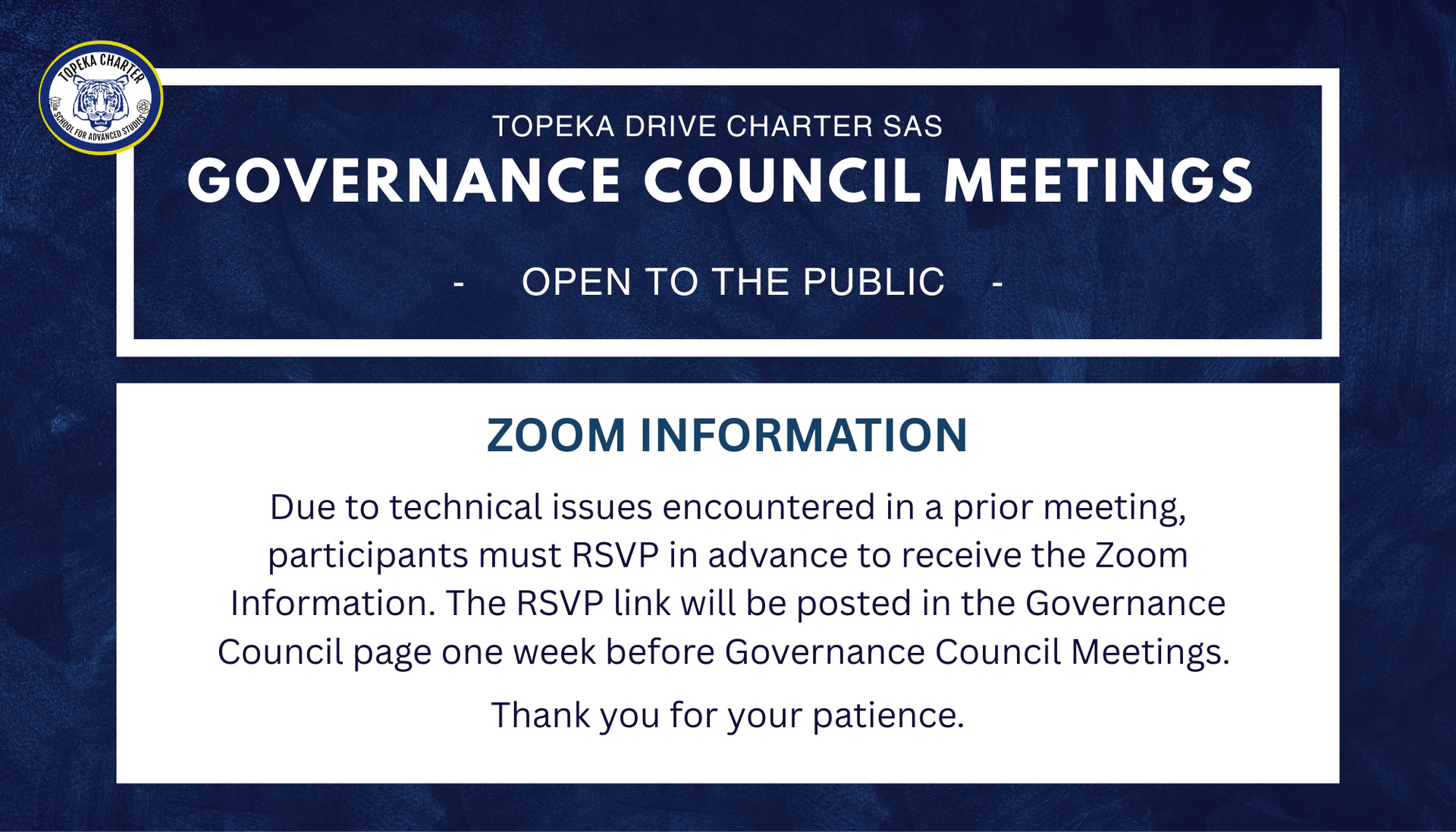 Governance Council Zoom Information
