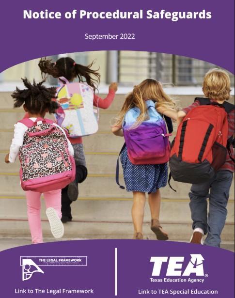 Notice of Procedural Safeguards: English log & link