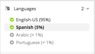 languages selection