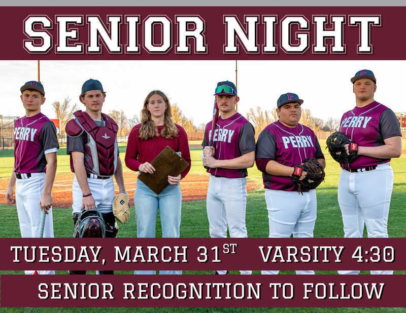 Perry Baseball Senior Night