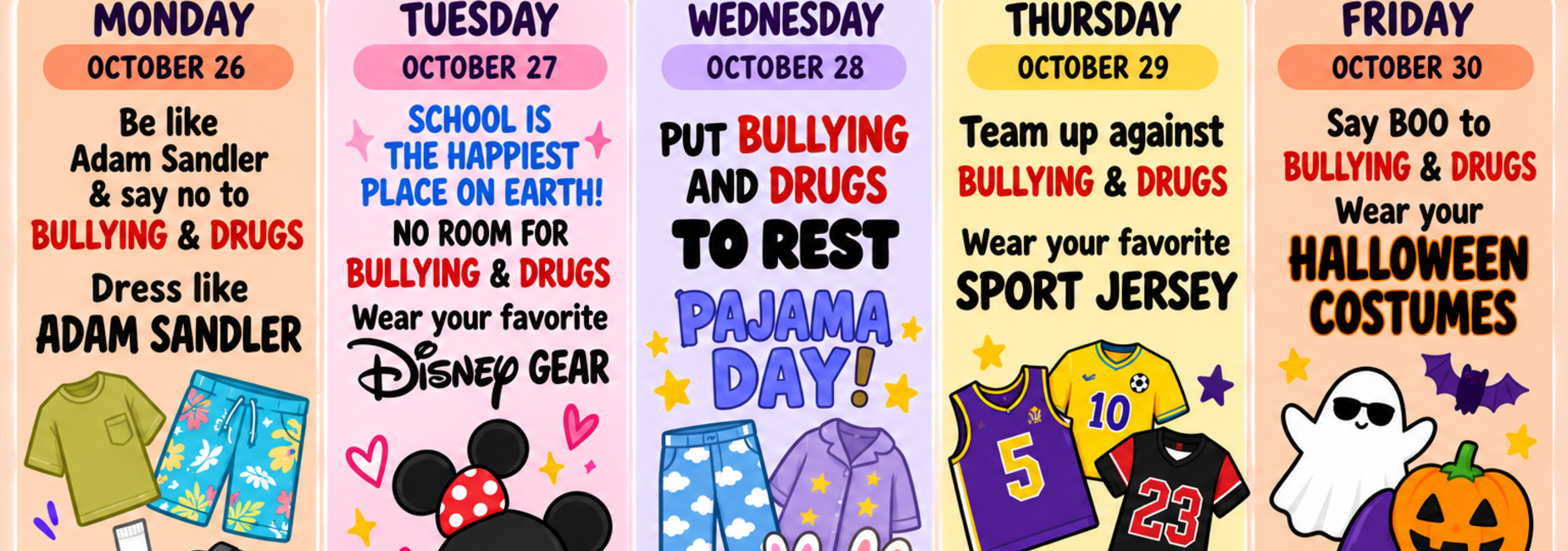 Spirit Week 10/26-10/30