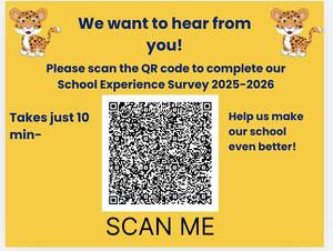 School experience survey QR CODE