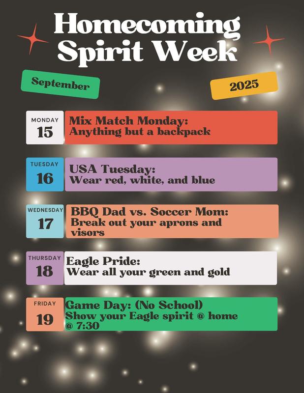 Homecoming 2025 Spirit Week