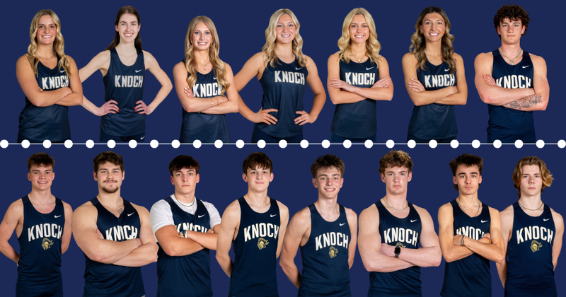 students named in the honor roll in a row in their track uniforms