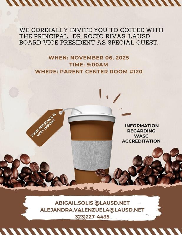 Coffee with the Principal - Flyer