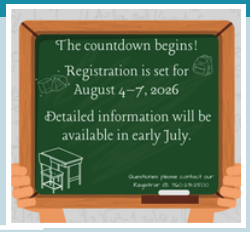 Registration Days for 2026-2027 /Inscripciones serán del 4-7 de agosto del 2026-2027 Featured Photo