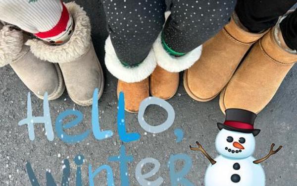 Hello winter with three sets of boots.