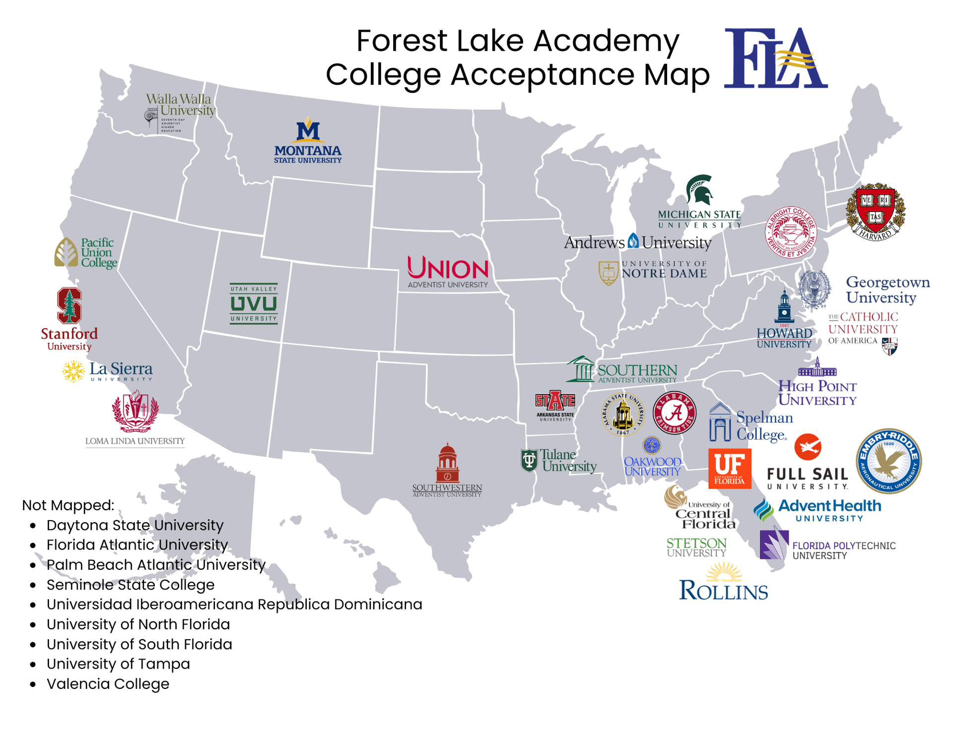 College Acceptance Map