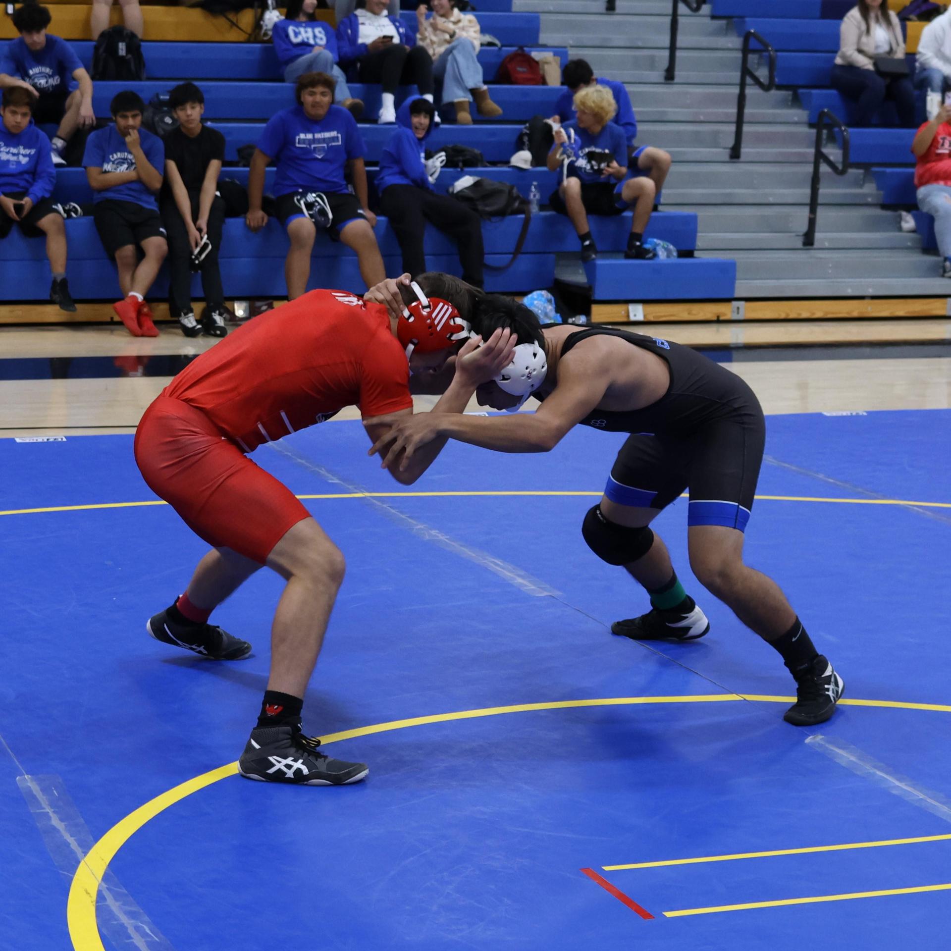 wrestlers in action at parlier