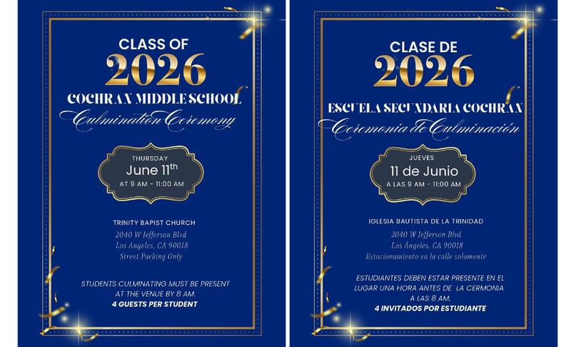 Culmination Flyer / Folleto de culminación Featured Photo