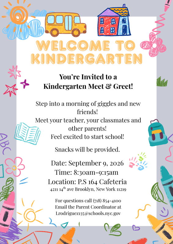 FLYER FOR KINDERGARTEN MEET AND GREET