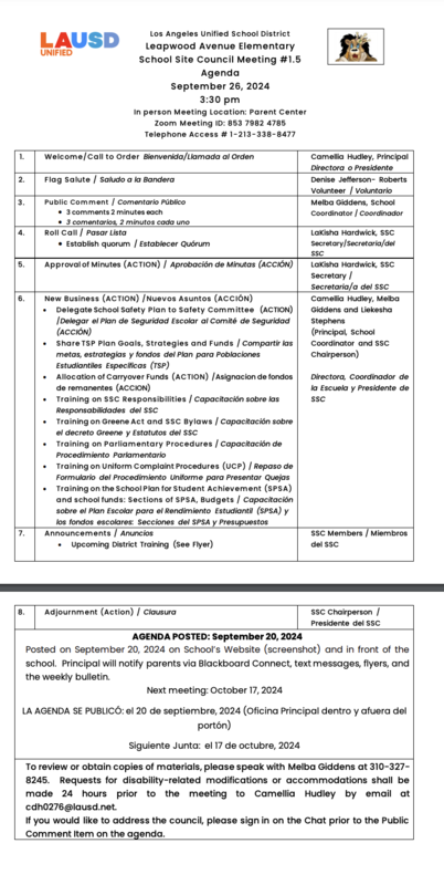 Agenda
