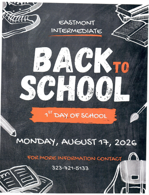1st Day Back to 2026-2027 School Year
