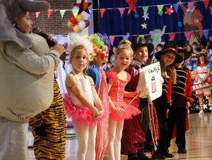 Students dressed up in costumes