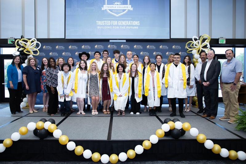 Temple HS TBI graduates at silver cording ceremony
