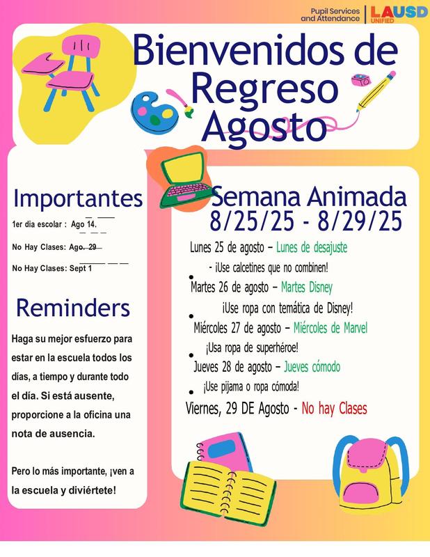 spirit week spanish