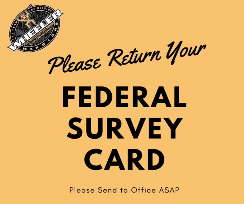 Please return your federal Survey card