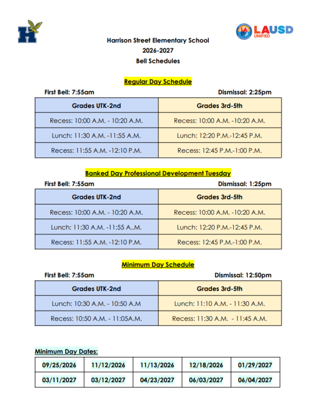 Bell Schedule