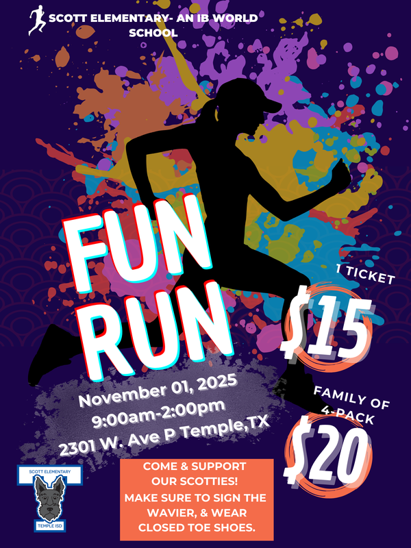 5k color run 11/01/25 at 9am, $12 for 1 ticket, $20 for a pack of 4 tickets