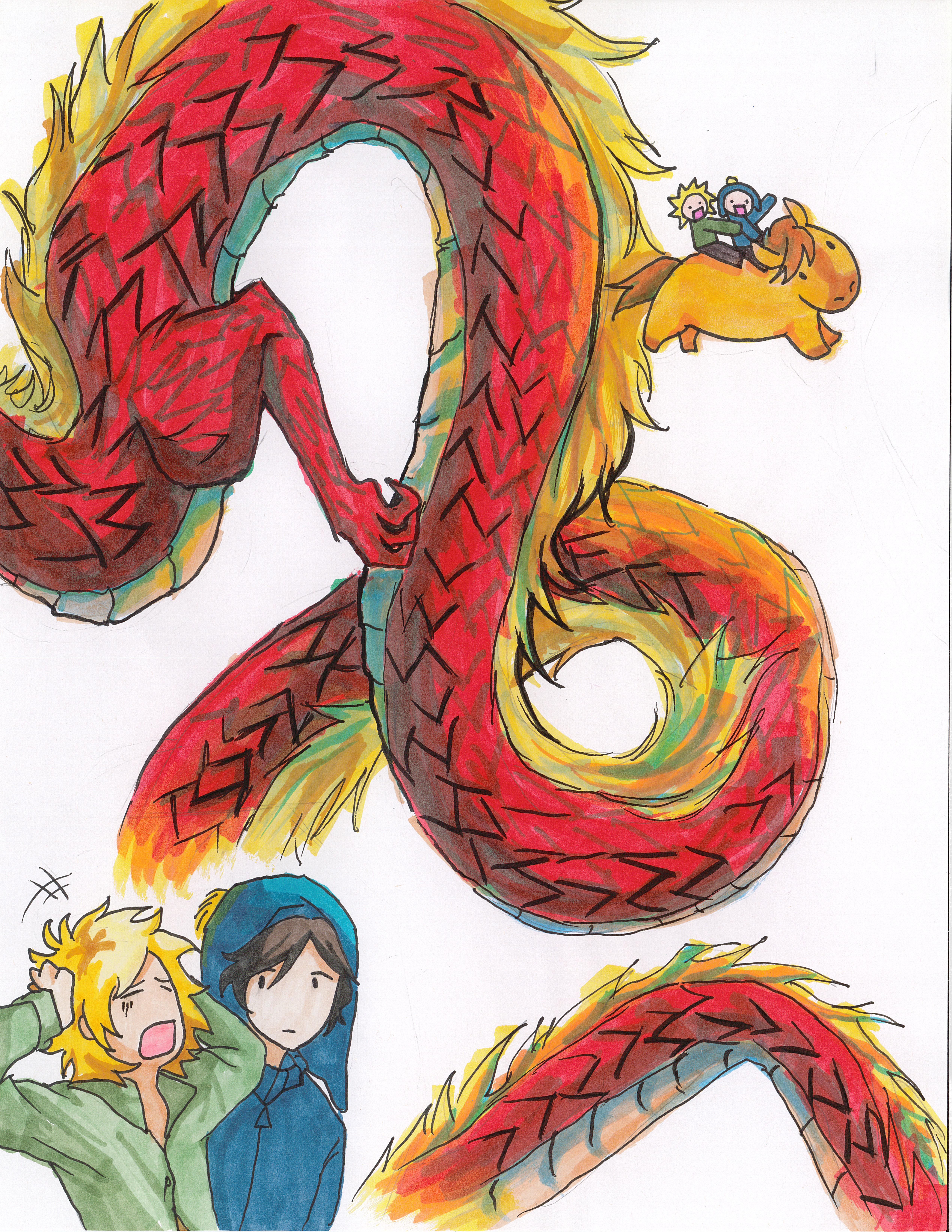Student drawing for yearbook