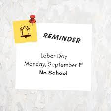 No School on Labor Day