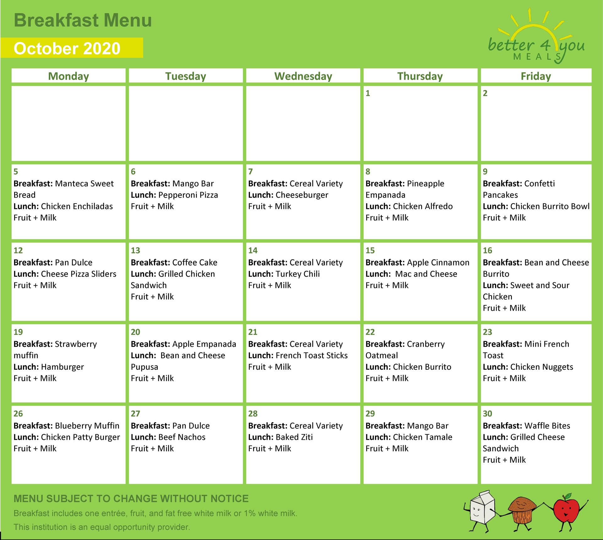 Lunch Menu