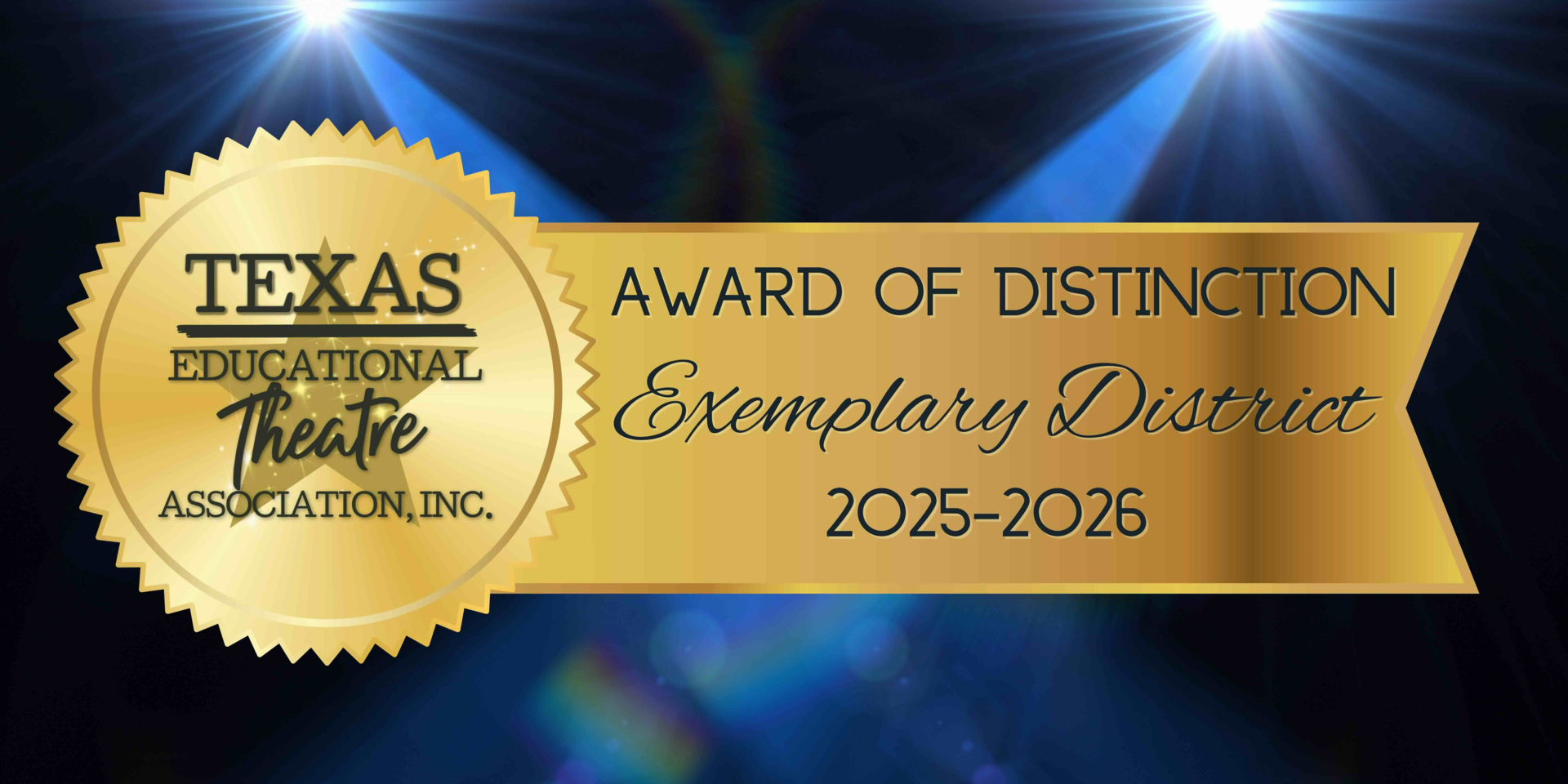 texas educational theatre association award for exemplary district