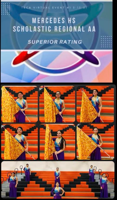 The Mercedes Winter Guard Earned a Superior Rating. Featured Photo