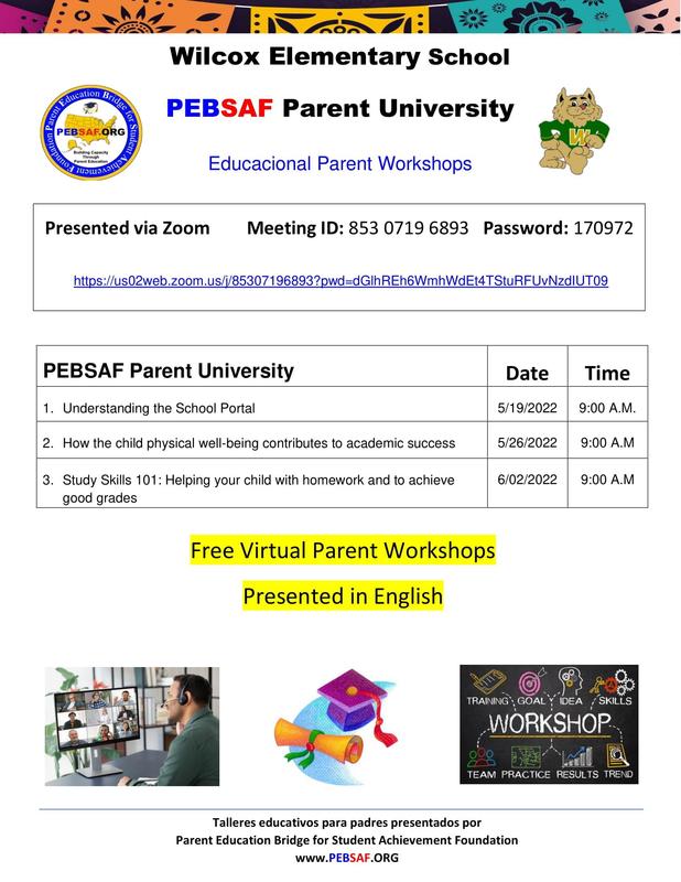 Parent University Flyer