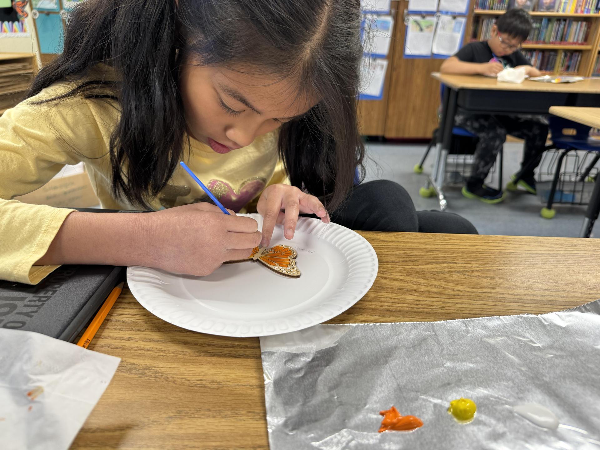 Students working on stewardship project