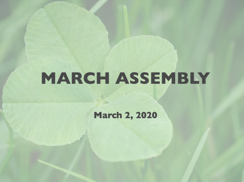 March Assembly Featured Photo