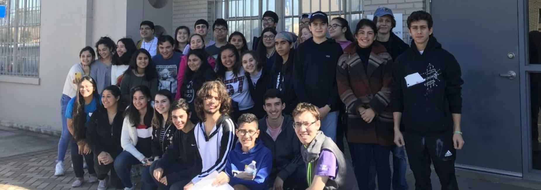 Lamar students doing community service