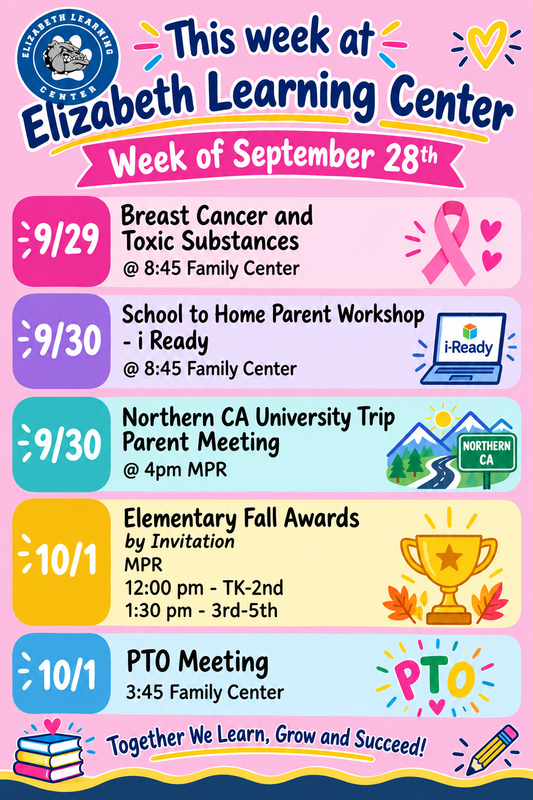 This week at ELC flyer