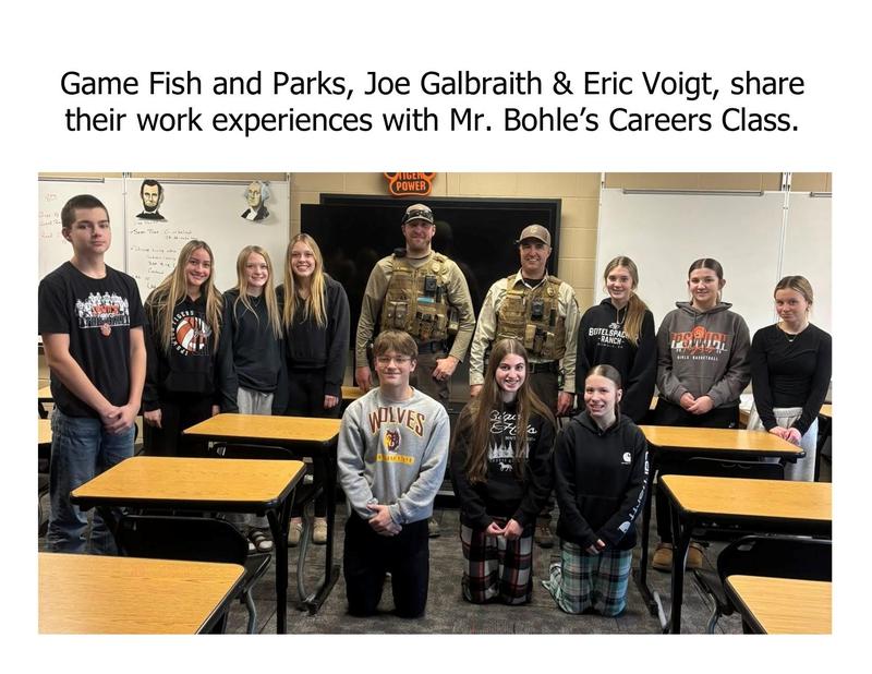 Careers Class visited by Game Fish & Parks