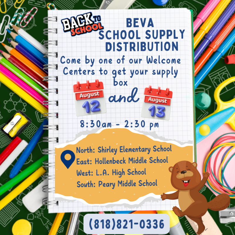 BACK TO SCHOOL SUPPLIES PICK UP FLYER