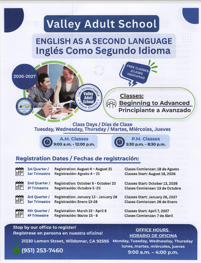 English As A Second Language (ESL)