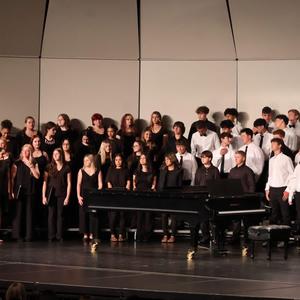 Group of Students performing at the choral clinic.