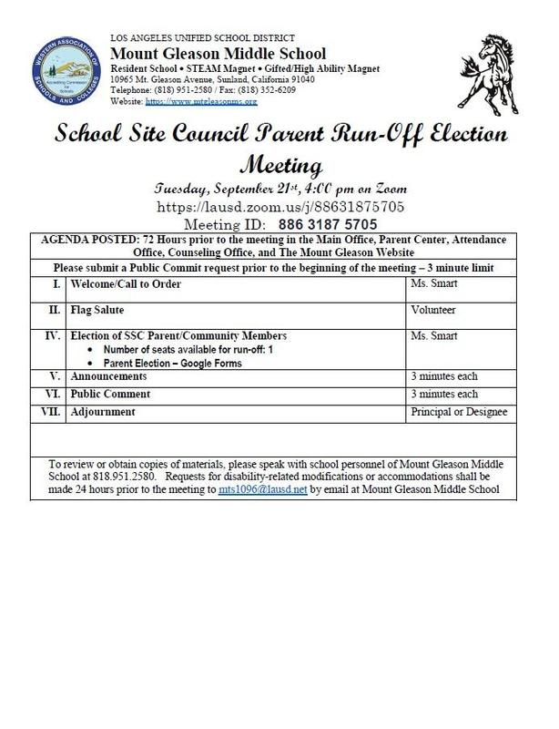 Parent Run-off Election