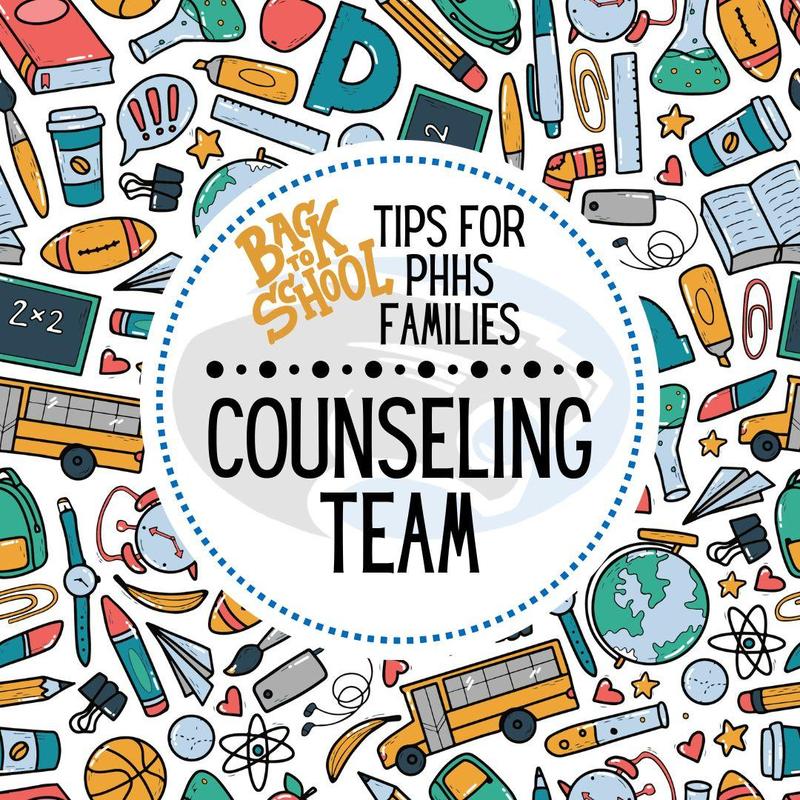 graphic that says "PHHS Counseling Team"