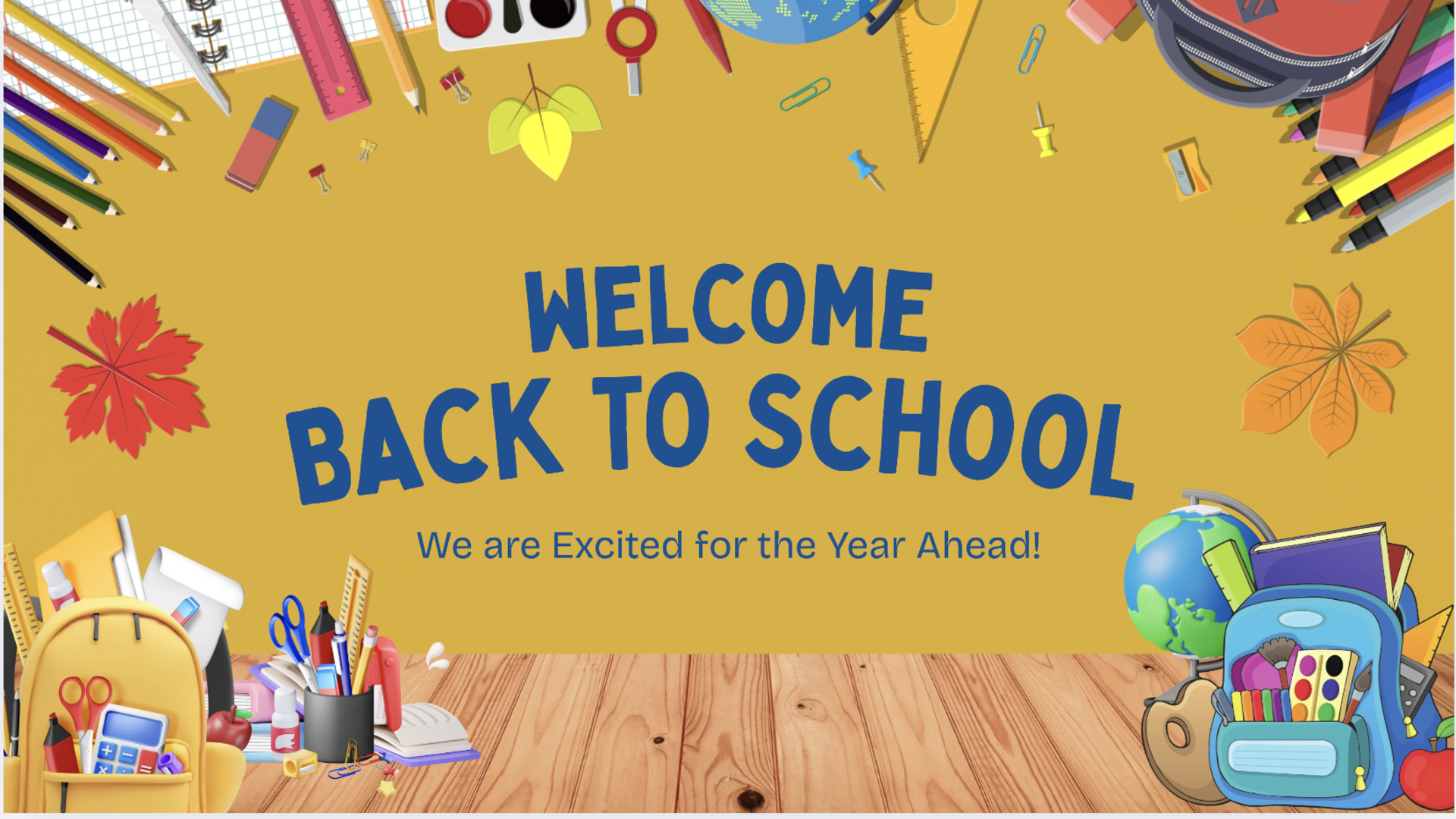 Welcome back to school banner