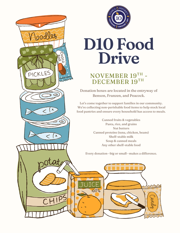 D10 Food Drive Flyer