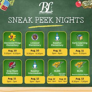 Sneak Peek Dates