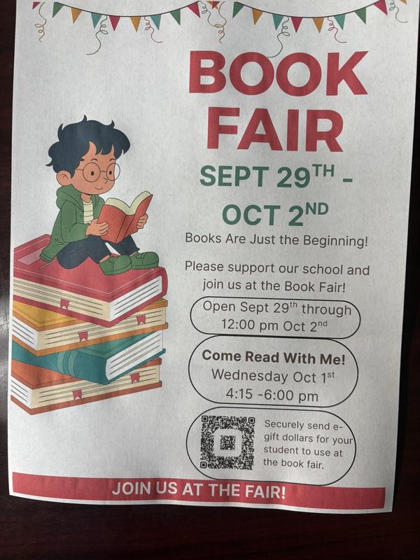 ELEMENTARY BOOK FAIR SEPT. 29TH - OCT. 2ND Featured Photo