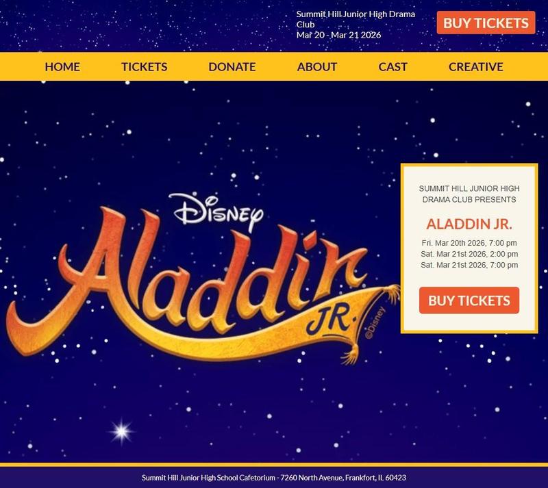 SHJH Drama Club Aladdin Jr