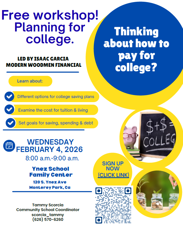 Family College Savings Workshop! February 4, 2026