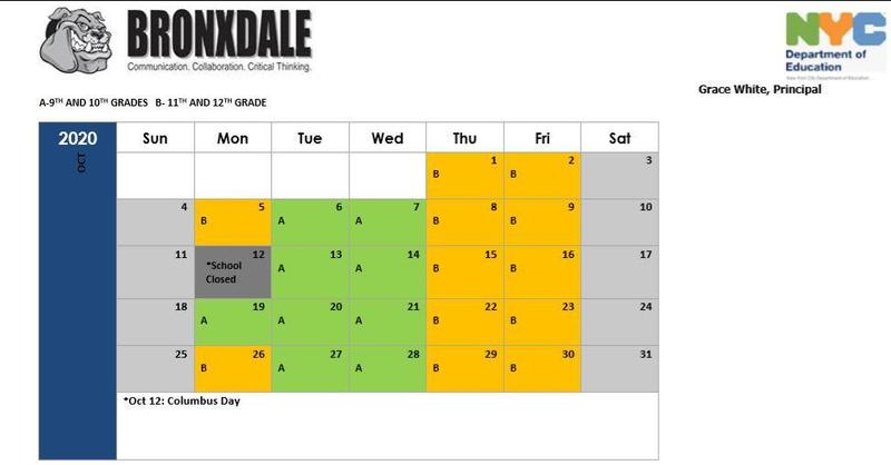 BRONXDALE SCHOOL CALENDAR Featured Photo
