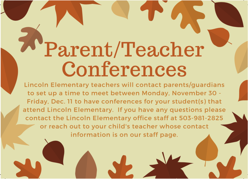 Lincoln Elementary Parent/Teacher Conferences Featured Photo