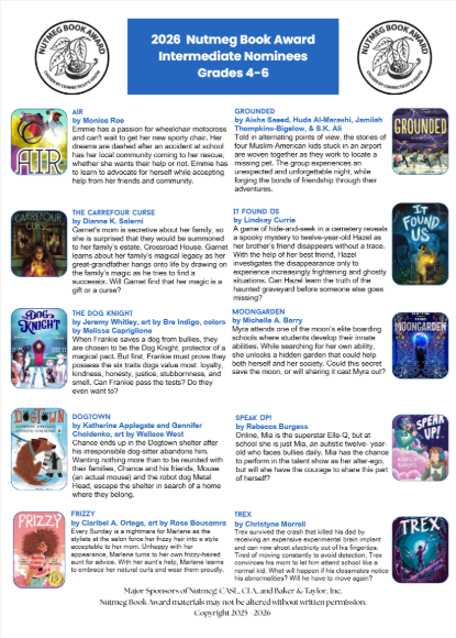 2026 Nutmeg Nominees